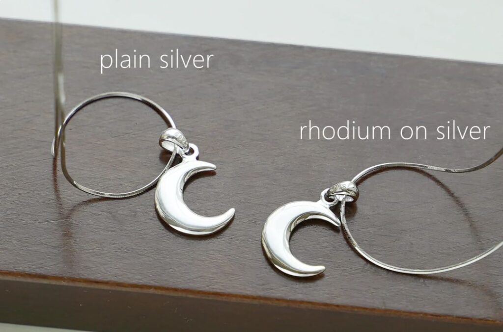 rhodium plated vs sterling silver