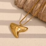 gold shark necklace