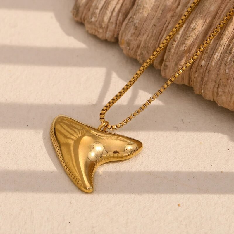 gold shark necklace
