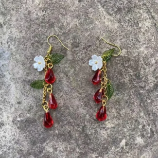 Small Pomegranate Earrings