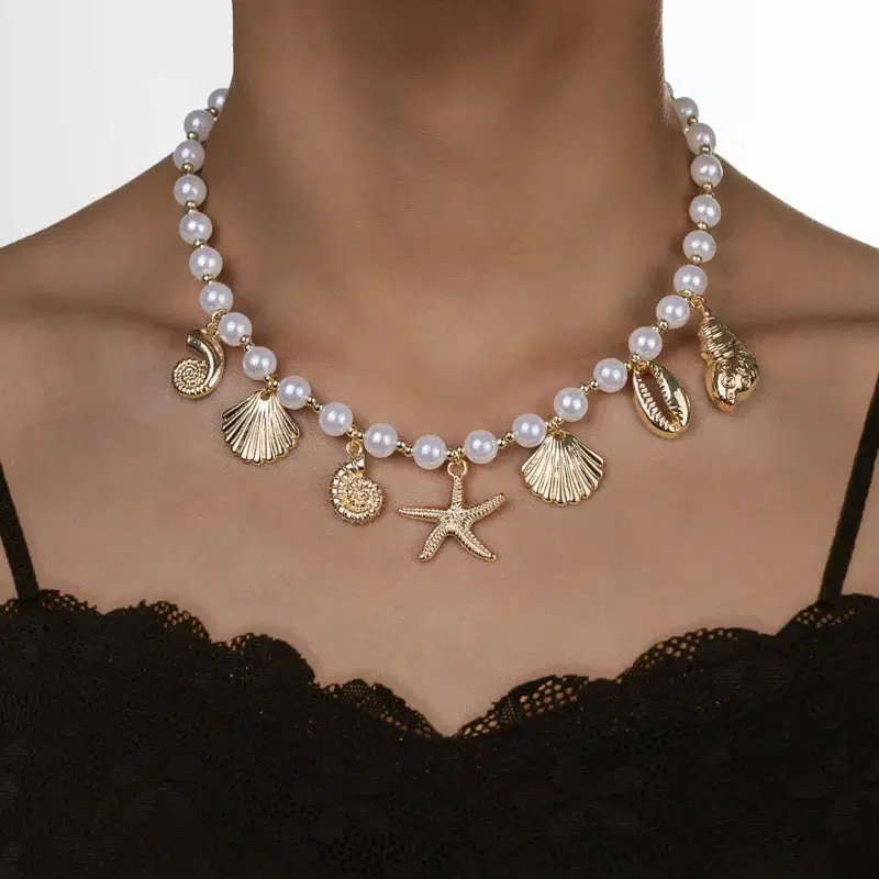 Star Fish Conch Shell Necklace