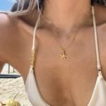 Gold Puka Shell Pendant