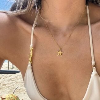 Gold Puka Shell Pendant