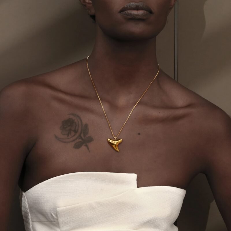 Gold Shark Tooth Necklace