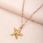 Gold Puka Shell Pendant